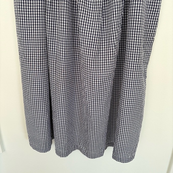 Anthropologie || Hutch Gingham Midi Skirt Smocked Back Blue White XL - Picture 4 of 11